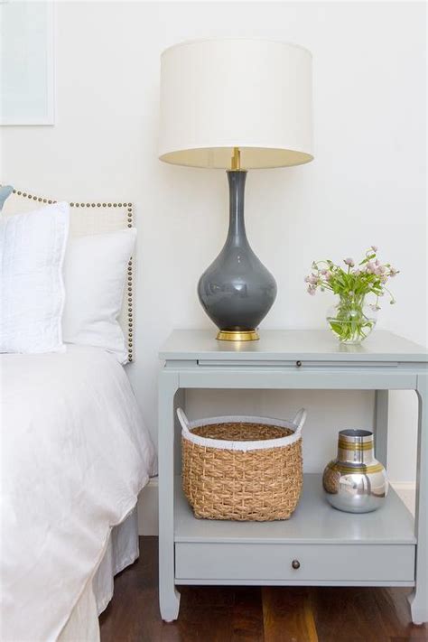 Looking for the perfect lamp for your bedside table?lucky for you, we've found 25 of the best nightstand table lamps online right now. Gray Nightstand with Charcoal Gray Lamp - Transitional ...
