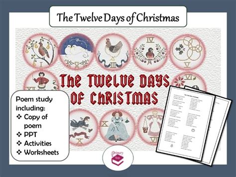 The Twelve Days Of Christmas Poem Ppt Worksheets And Activities