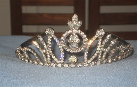 Vintage Antique Rhinestone Tiara Bridal Tiara Pagent Princess Queen