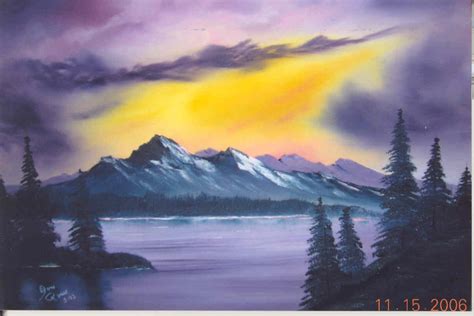Mountain Sunset Painting At PaintingValley Com Explore Collection Of