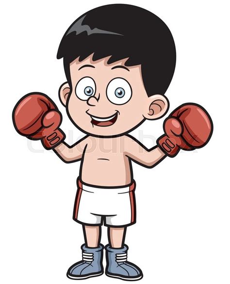 Vector Illustration Of Boxing Kid Stock Vector Colourbox