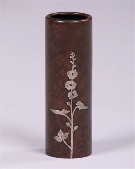 Arts And Crafts Metalwork Heintz Cylinder Vase