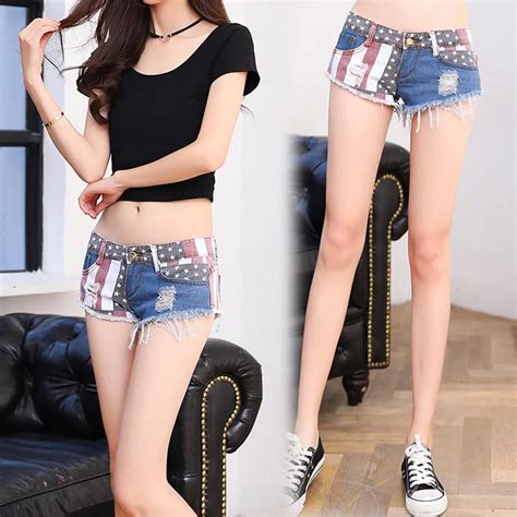 2018 Summer Short Fitness Women Mini Shorts Sexy New Ripped Denim Shorts Jeans Waist Fur Shorts