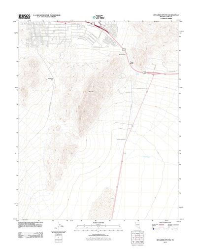 Boulder City Nw Nv 2012 24000 Scale Map By United States Geological