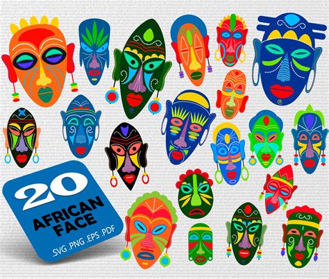 African Face Svgethnic Face Masks Face Mask Svg African Mask Svg