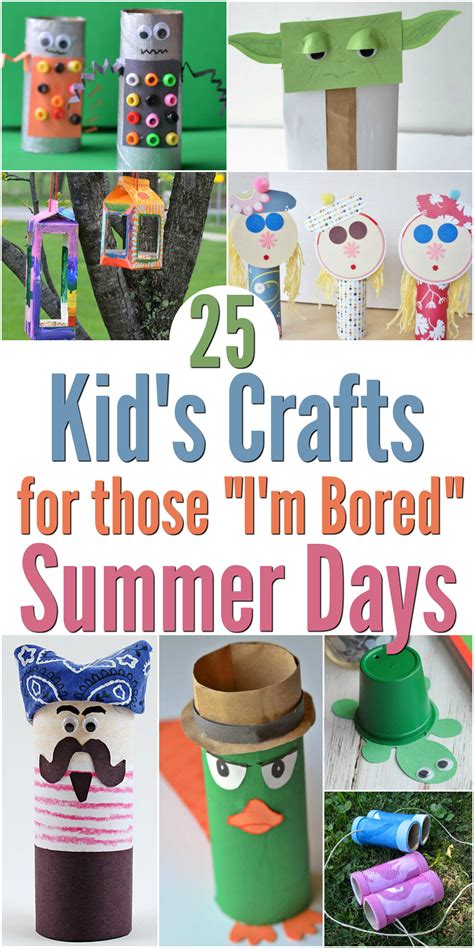 Here's your complete guide to finding something to do. 25 Kids Crafts for Those "I'm Bored" Summer Days