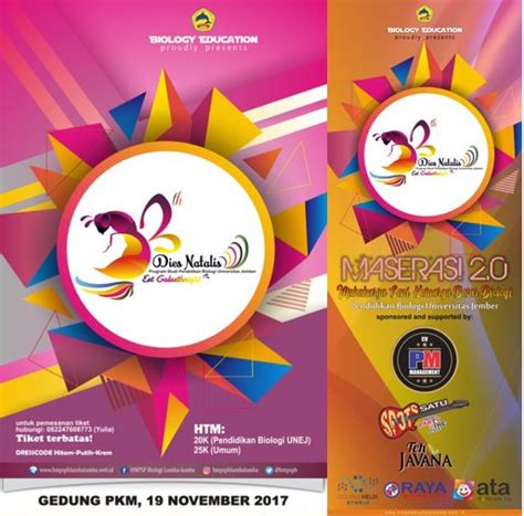 Pencantuman nama dan logo perusahaan pada : Contoh Spanduk Dies Natalis - gambar spanduk