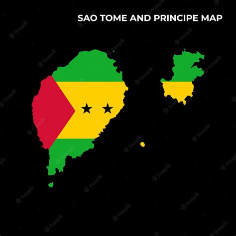 Sao Tomé Et Principe Drapeau Carte Conception Illustration De Sao Tomé