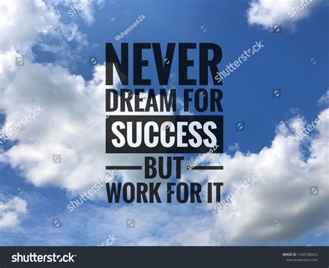 Inspirational Motivation Quotes On Blue Sky Stock Photo 1240700425