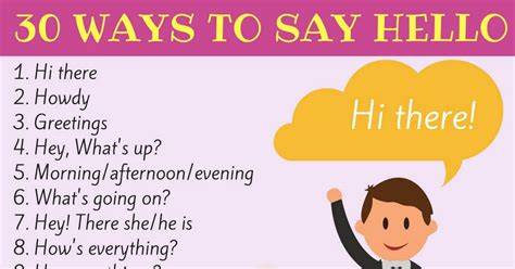 50 Creative Ways To Say Hello In English 7esl