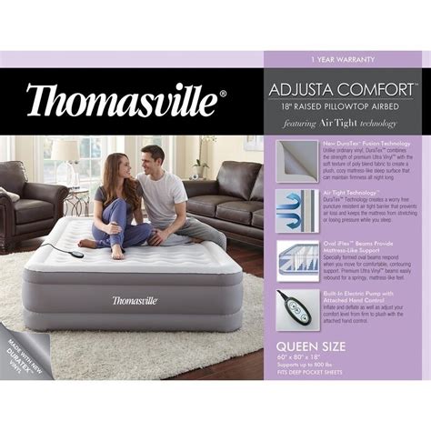 Thomasville bedding company can create a custom mattress for your antique, odd sized, or special shaped bed. Thomasville Adjusta Comfort Queen Inflatable Air Mattress ...