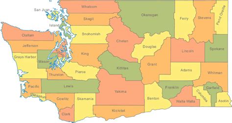 Detailed Political Map Of Washington Washington Detailed
