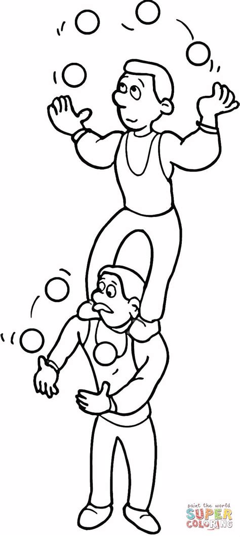 Juggler Coloring Page Coloring Pages