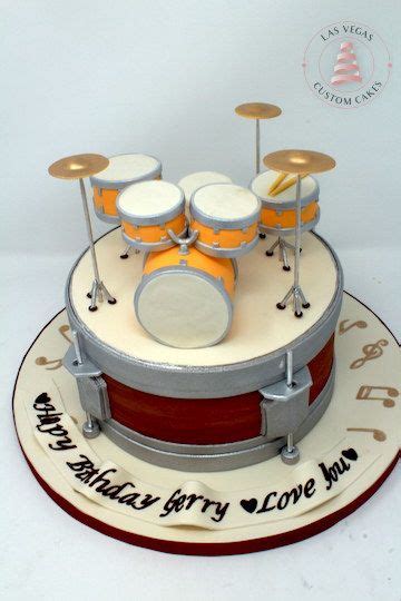 Drum Birthday Cake With Drum Set Topper Music Birthday Cakes Music