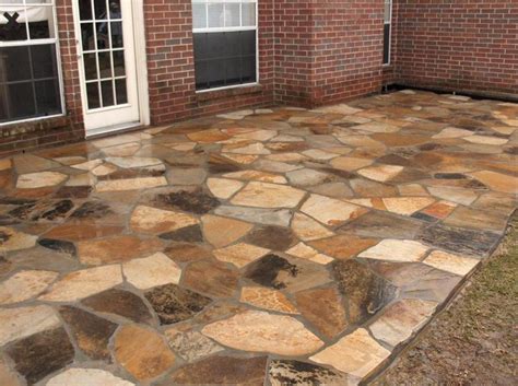 Flagstone And Paver Concrete Patio Design And Installation Houston Tx From