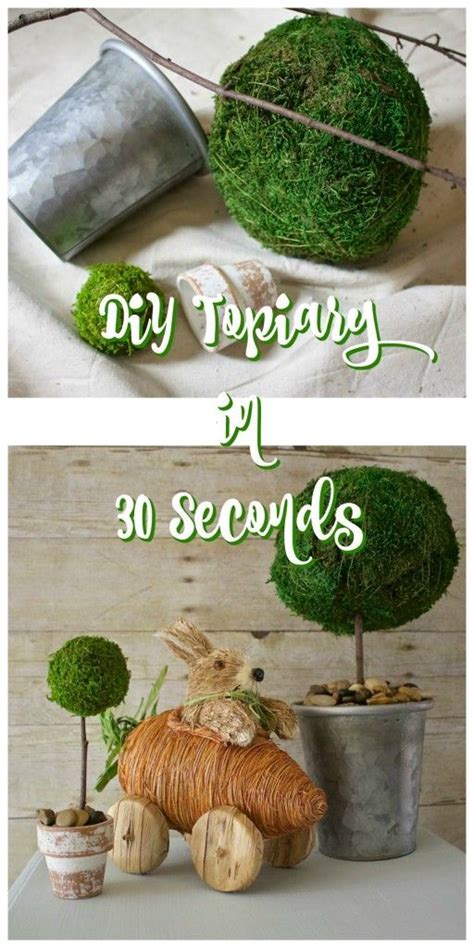 Diy Moss Topiaries In 30 Seconds 2 Bees In A Pod Topiary Diy Craft