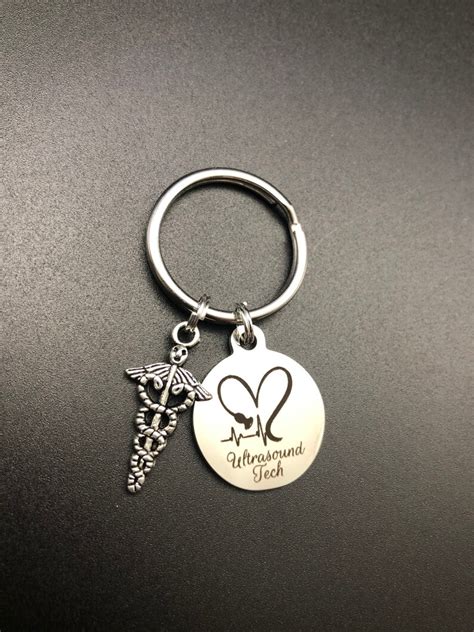 Ultrasound Keychain Radiology Graduation Medical Caduceus Etsy