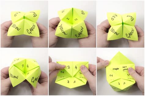 Start folding, bring one of the corners to the center of the paper. Origami Fortune Teller Photo Tutorial - WCASES