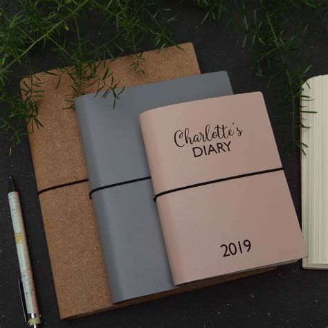 Personalised Engraved Leather Diary By Artbox | notonthehighstreet.com