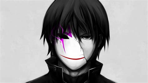Hd wallpaper male anime character wallpaper scars face mask. Download 1920x1080 Darker Than Black, Hei, Mask, Broken ...