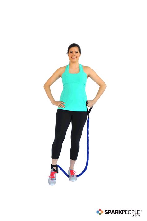 Single Leg Hip Flexion With Band Exercise Demonstration Sparkpeople