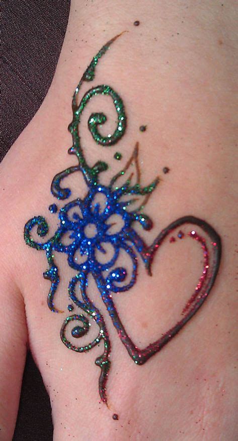 Henna Flowered Heart Flower Henna Henna Henna Designs Easy