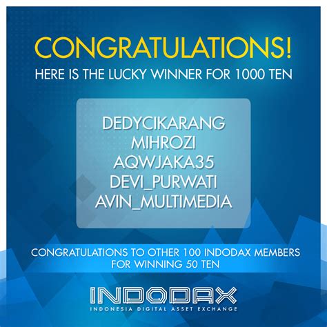 Contoh penggunaan tengahari dalam sebuah kalimat dan terjemahannya. Selamat Kepada 105 Pemenang! - Blog Indodax.com