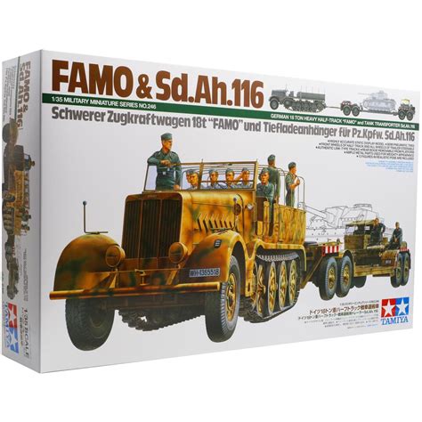 Tamiya German Famo And Sdah116 Half Track Tank Transporter Model Kit