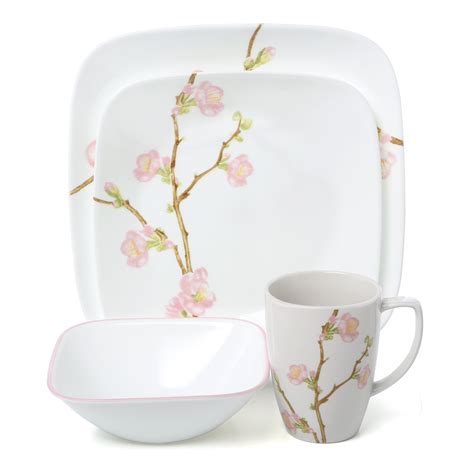 Corelle Cherry Blossom 16 Piece Dinnerware Set And Reviews Wayfair