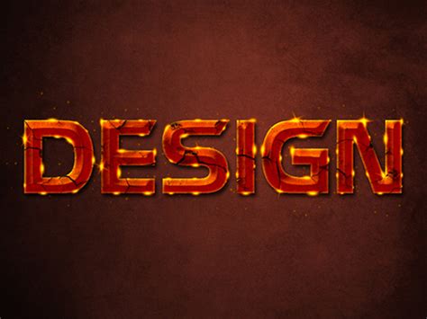 Glowing Rusty Text Effect Planet Photoshop