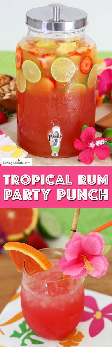 Tropical Rum Punch Recipe Luau Party Ideas Living Locurto