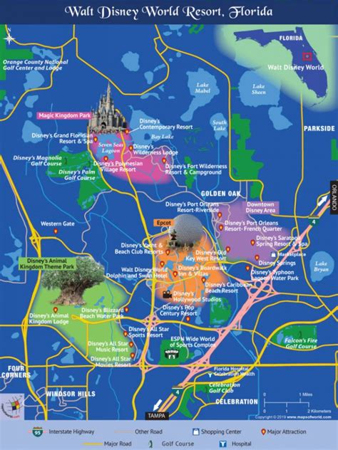 Disney World Map Map Of Amusement Parks In Florida Printable Maps
