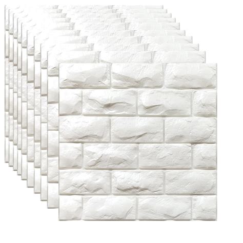Buy 3d Wall Panels Peel And Stick 30pcs White Foam Brick Wallpaper For