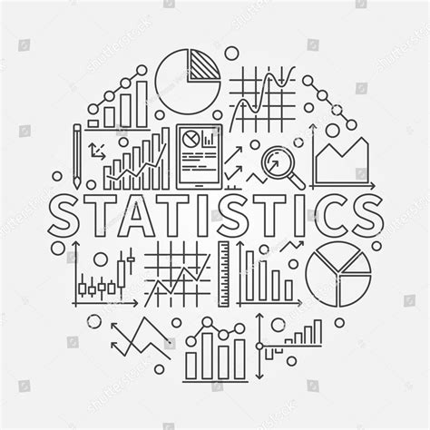 Stock Vector Statistics Subject Illustration Vector Round Symbol Made