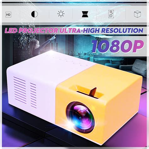 2020 New 1080p Hd Portable Led Projectormini Video Projector Hd Movie