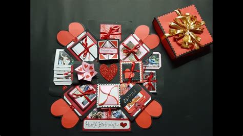 Diy Heart Explosion Box Valentines Day Anniversary Birthday