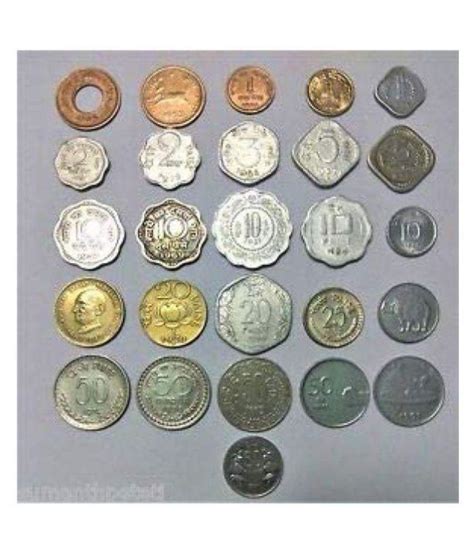 Buy Pmw Indian Coinsold 123510202550 Paise Set Of 26 Coins