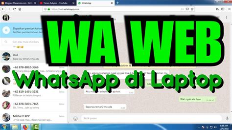 Wa Web Cara Menggunakan Whatsapp Web Di Pc Youtube
