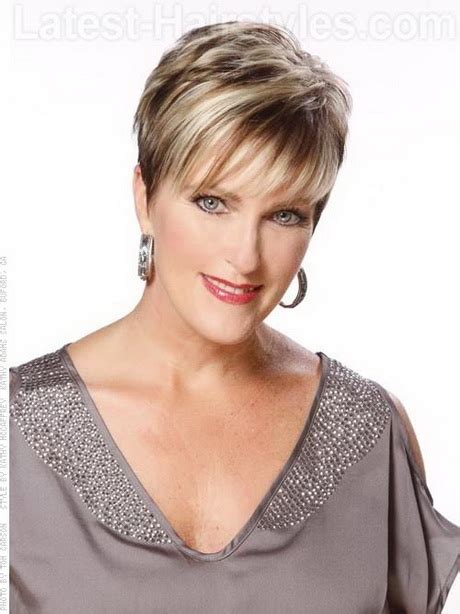 This cropped cut is timeless whether you have fine or textured hair. Pixie style haircuts for older women