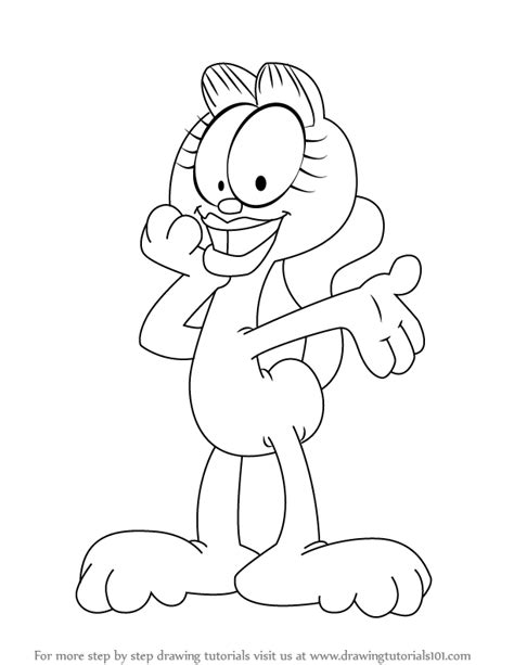 Learn How To Draw Arlene From Garfield Garfield Step By