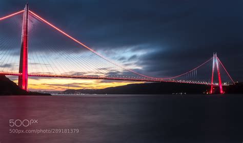 Istanbul Yavuz Sultan Selim Bridge Sunset By Caglayansonmez