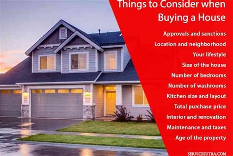 Important Things To Consider When Buying A House Checklist
