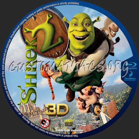 Shrek 2 3d Blu Ray Label Dvd Covers And Labels By Customaniacs Id