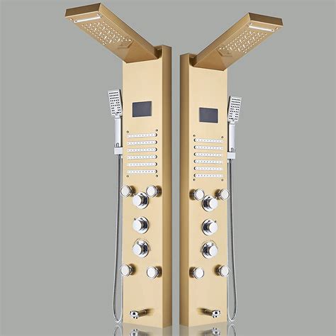 Buy Yagtap Shower Panel Tower System Led 6 Function Shower Tower With