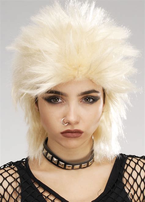 80s Rock Idol Blonde Spiky Wig