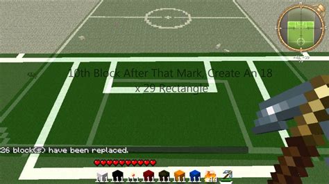 Minecraft 11 Scale Football Pitch Tutorial Hd Youtube