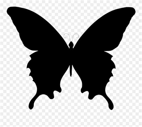 Butterfly Clipart Black And White Silhouette Butterfly Vector Png