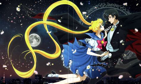 Online Crop Blue And Yellow Floral Print Textile Sailor Moon Moon