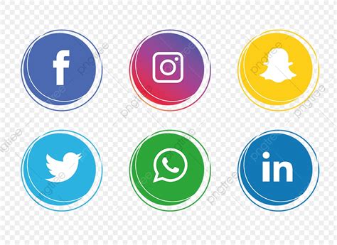 Recolha De ícones Das Redes Sociais Png Clipart De Mídia Social ícones Sociais Media Icons