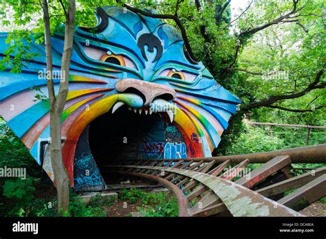 Abandoned Former Amusement Park At Spreepark In Berlin Germany Stock